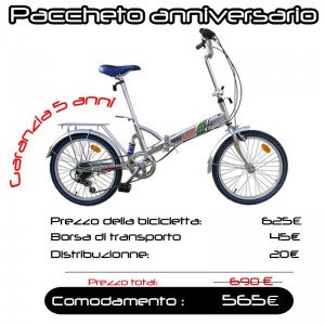 Bicicletta pieghevole 20 PM3 - Pacchetto Comodamente