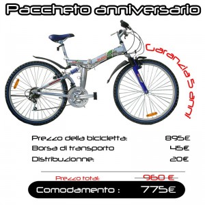Mountain Bike pieghevole 26 PM3 - Pacchetto Comodamente