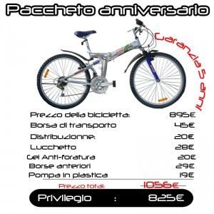Mountain Bike pieghevole 26 PM3 - Pacchetto Privilegio